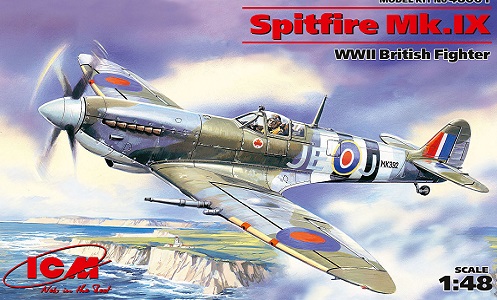 Spitfire Mk.IX WWII British fighter 1/48 ICM 48061 * Euro 17,50 in Kit * Euro 77,50 Costruito (Iva Incl.)