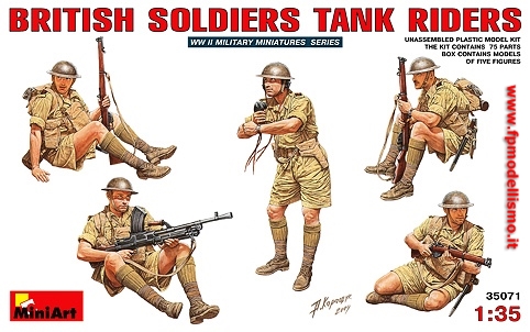 British Soldiers Tank Riders 1:35 MiniArt 35071 * Euro 12,50 (Iva Incl.) Art. Temporaneamente NON Disponibile