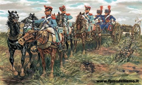 NAPOLEONIC WAR - Artiglieria della guardia Imperiale Francese Scala 1:32 Italeri * EURO 15,00 in Kit * Euro 40,00 Costruiti (Iva Incl.) 