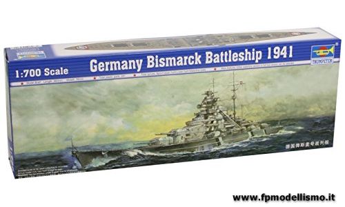 Germany Bismarck Battleship 1941 in scala 1:700 Trumpeter 05711 * EURO  26,00 in Kit * Euro 81,00 Costruita (Iva Incl.) 