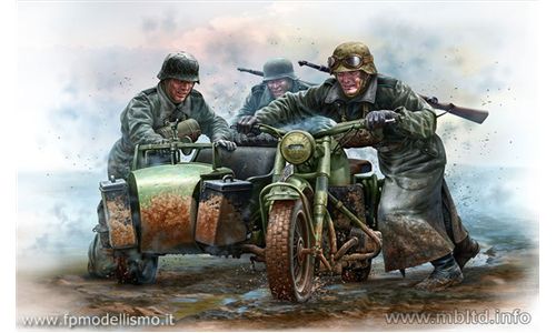 German Motorcyclists, WWII in scala 1/35 MB 35178 * EURO 17,50 in Kit * Euro 37,50 Costruiti (Iva Incl.)