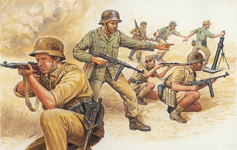 German Afrikakorps (WWII) 1:72 ITALERI 6076 * Euro 10,50 in kit * Euro 40,50 Costruiti (Iva Incl.)
