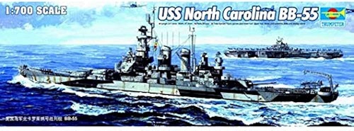 USS North Carolina BB-55 (1:700 scale) Trumpeter 05734 * EURO 17,90 in Kit ** Euro 67,90 Costruita (Iva Incl.)